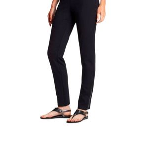 Eileen Fisher Pants Womens Size 2 Petite Black Straight Leg Slim Organic Cotton